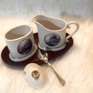 Vintage ‘ Painter of Life ‘ Thomas Kinkade Creamer & Sugar Set